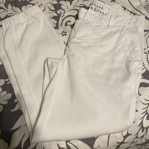 Beautiful crisp, Frank and Eileen white joggers